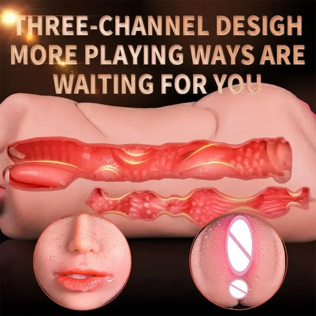 3-in-1 Realistic Male Masturbator