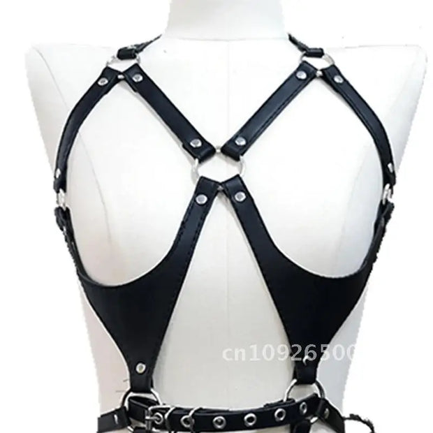 Adult Leather Bondage Bra