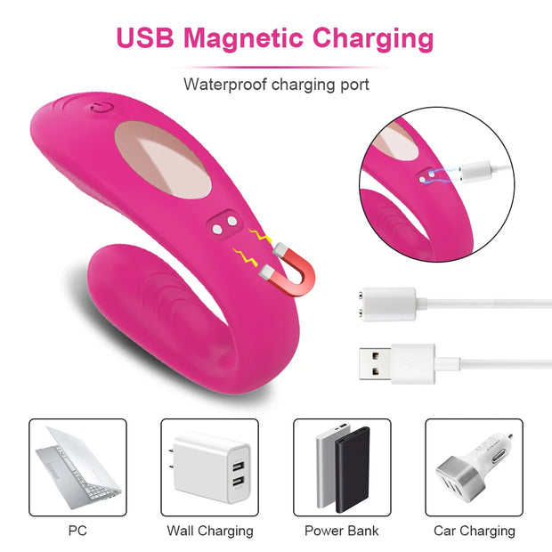 U Shape Wireless Remote Control Clitoris Vibrator