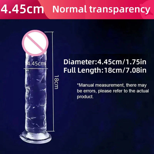 Transparent Jelly Penis Suction Cup Dildo