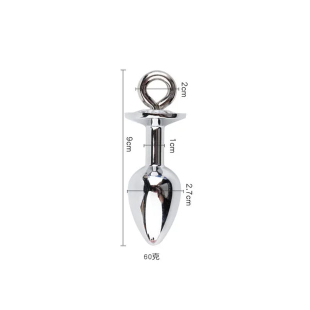 Traction Rope & Metal Anal Plug Set