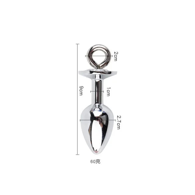 Traction Rope & Metal Anal Plug Set