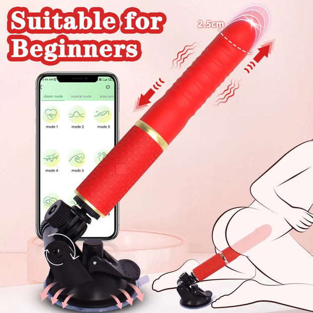 Anal Play Thrusting Dildo Vibrator