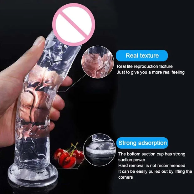 Transparent Jelly Penis Suction Cup Dildo