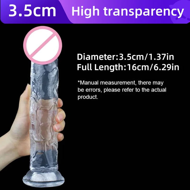 Transparent Jelly Penis Suction Cup Dildo