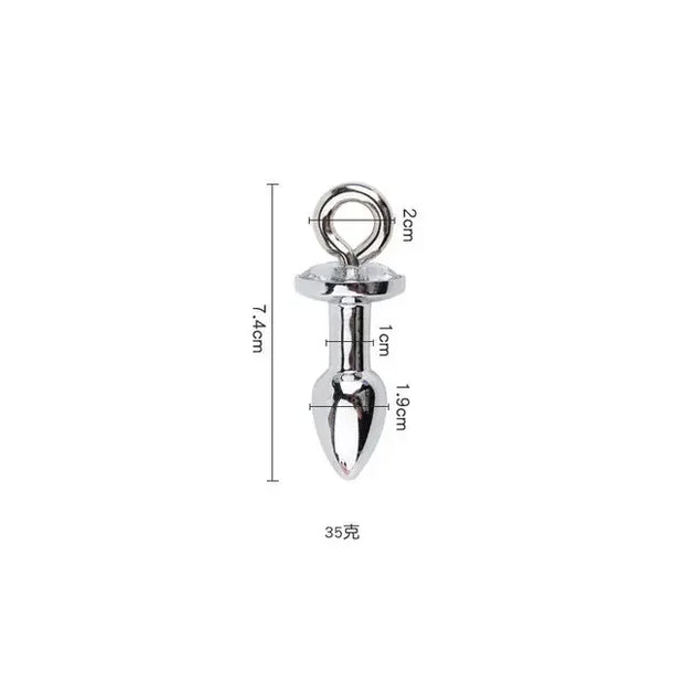 Traction Rope & Metal Anal Plug Set