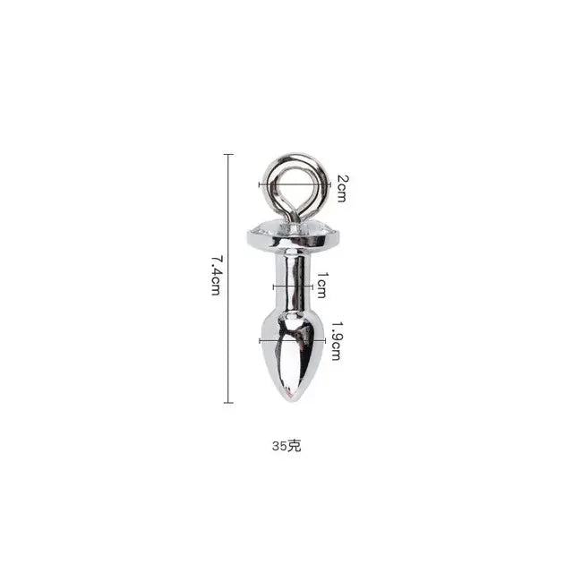 Traction Rope & Metal Anal Plug Set