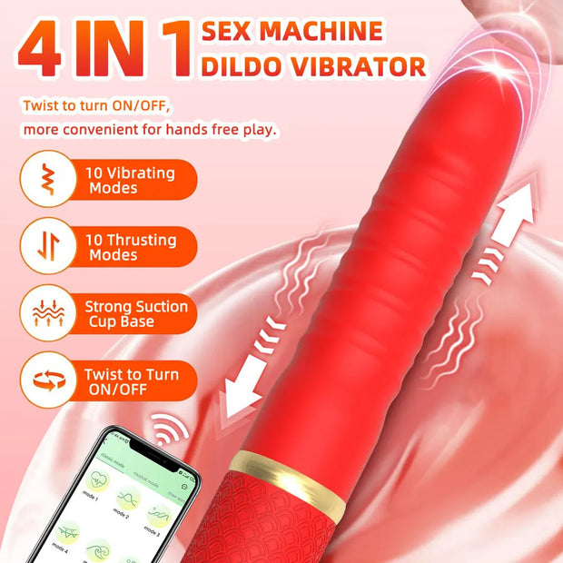 Anal Play Thrusting Dildo Vibrator