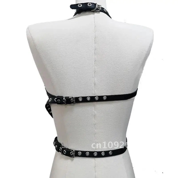 Adult Leather Bondage Bra