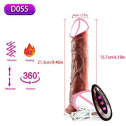 Telescopic Realistic Heating Vibrator Dildo
