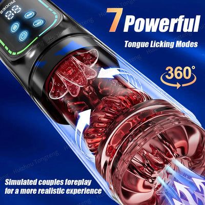 Telescopic Rotation Masturbator Cup