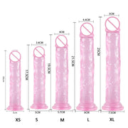 Big Realistic Suction Cup Jelly Dildo