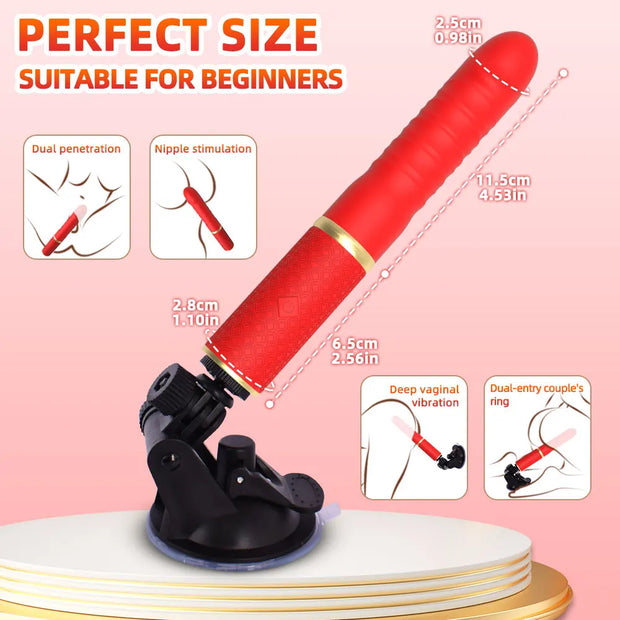Anal Play Thrusting Dildo Vibrator