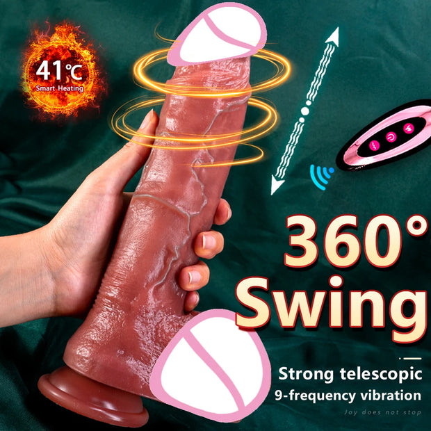Huge Heating Realistic Dildo Vibrator