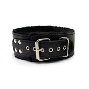 Leather Plush Collar with Leash