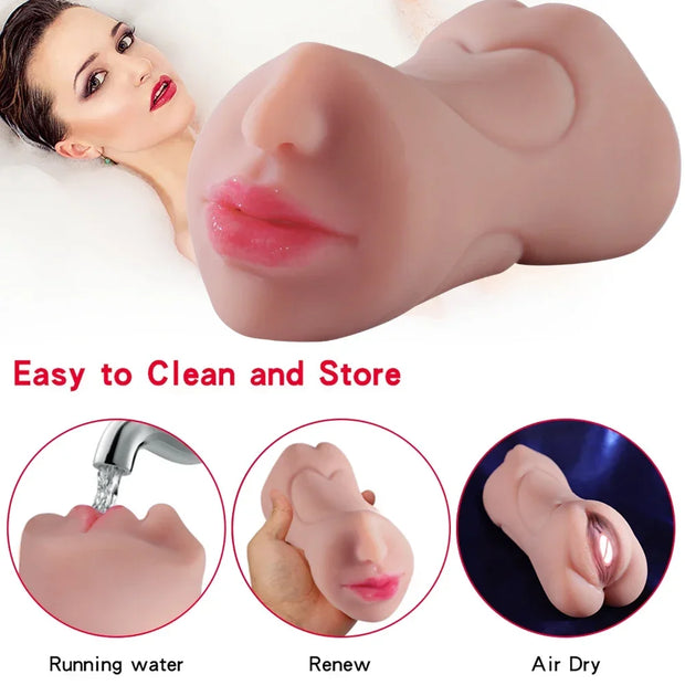 3-in-1 Realistic Male Masturbator
