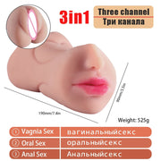 3-in-1 Realistic Male Masturbator