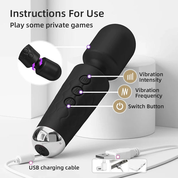 20 Speeds Powerful AV Vibrator
