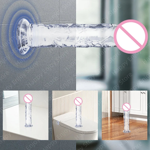 Transparent Jelly Penis Suction Cup Dildo