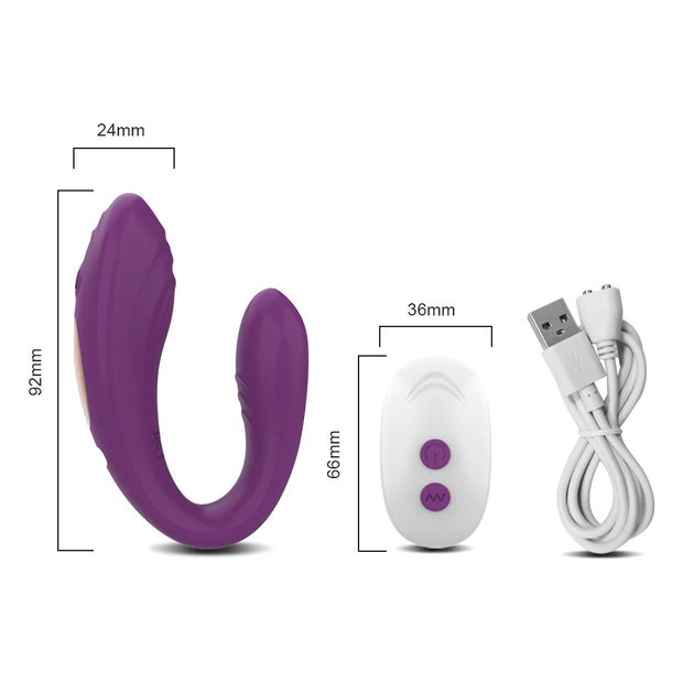 U Shape Wireless Remote Control Clitoris Vibrator