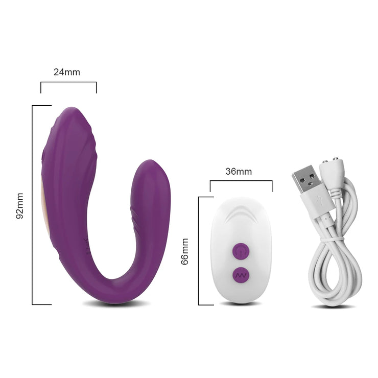 U Shape Wireless Remote Control Clitoris Vibrator