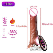 Telescopic Realistic Heating Vibrator Dildo