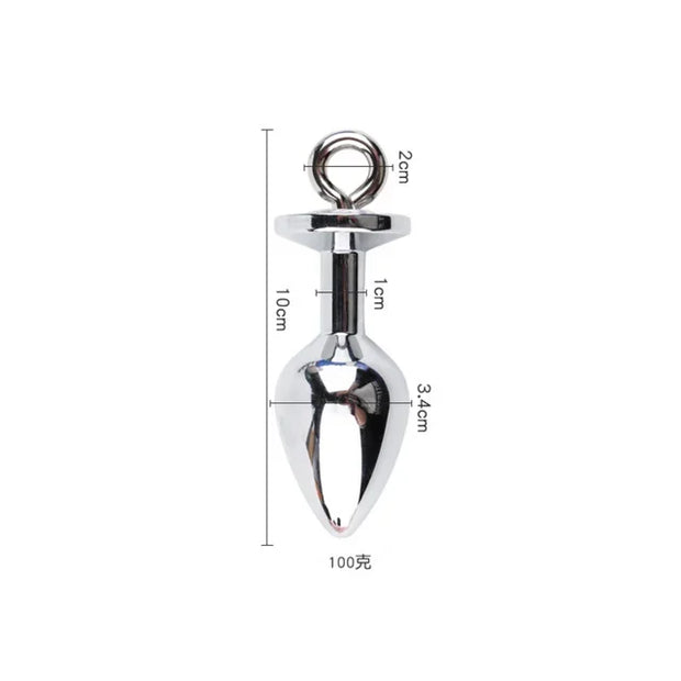 Traction Rope & Metal Anal Plug Set
