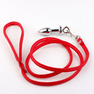 Traction Rope & Metal Anal Plug Set