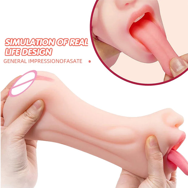 3-in-1 Realistic Male Masturbator