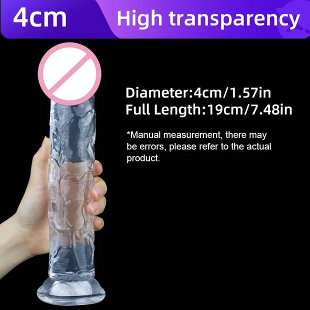 Transparent Jelly Penis Suction Cup Dildo